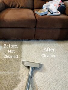 Dirty/Clean carpet comparison